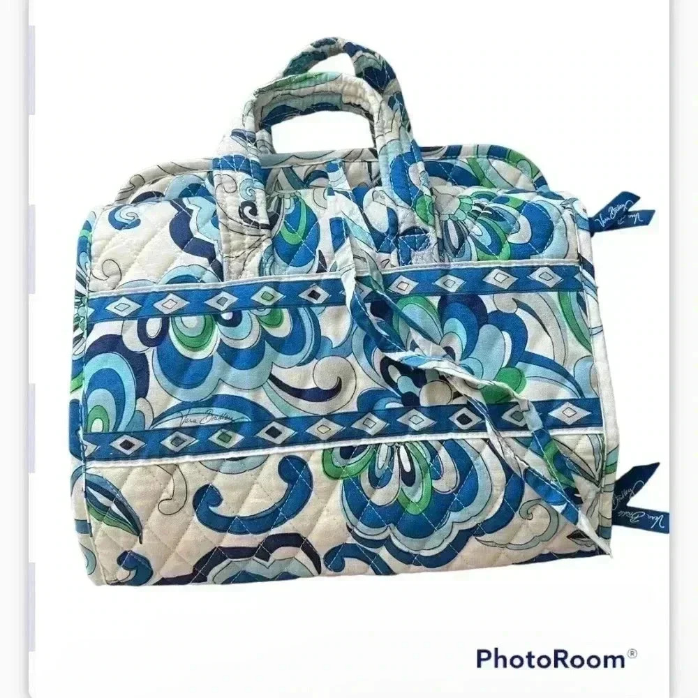 Vera Bradley‎ Mediterranean White Cosmetic Hanging Travel Organizer